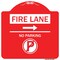 Signmission Fire Lane No Parking W/ No Parking & Right Arrow Heavy-Gauge Alum Sign, 18" x 18", RW-1818-24011 A-DES-RW-1818-24011 - alternate 1
